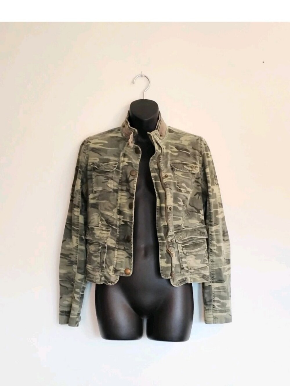 Bluenotes Women's Camo Utility Jacket - Olive Camo 95% Cotton